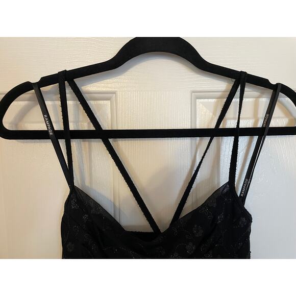 Y2K Rampage Clothing Company Dress Black Large Made in USA Cowl Neck StyleHW27K6 - Picture 4 of 12